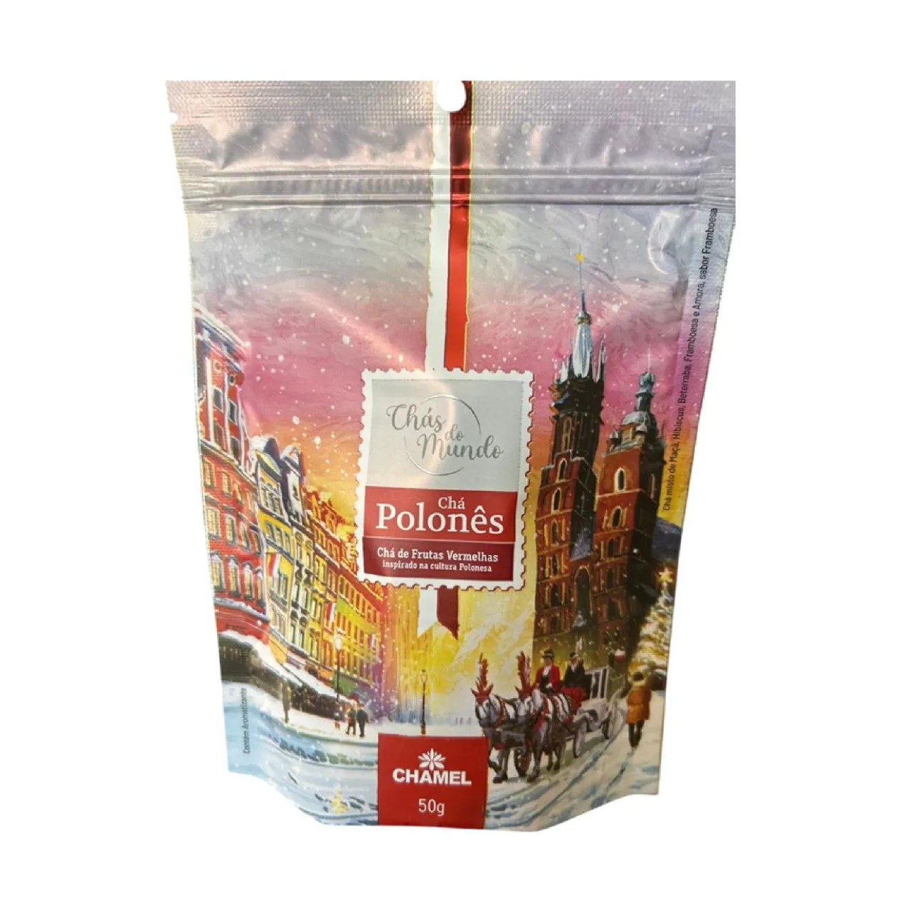 Chás do Mundo Pouch Polonês 50G Frutas Vermelhas - Chamel