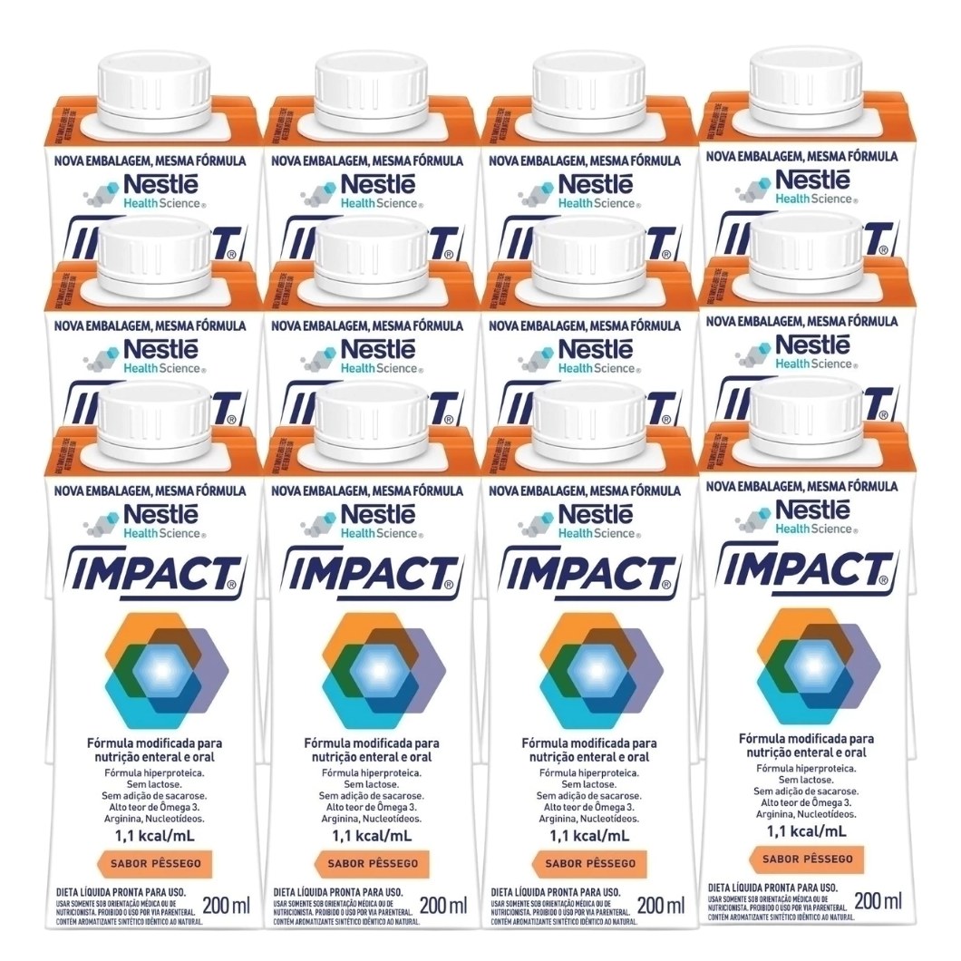 Nutrição Enteral E Oral Impact Pêssego 200Ml 12 Unidades