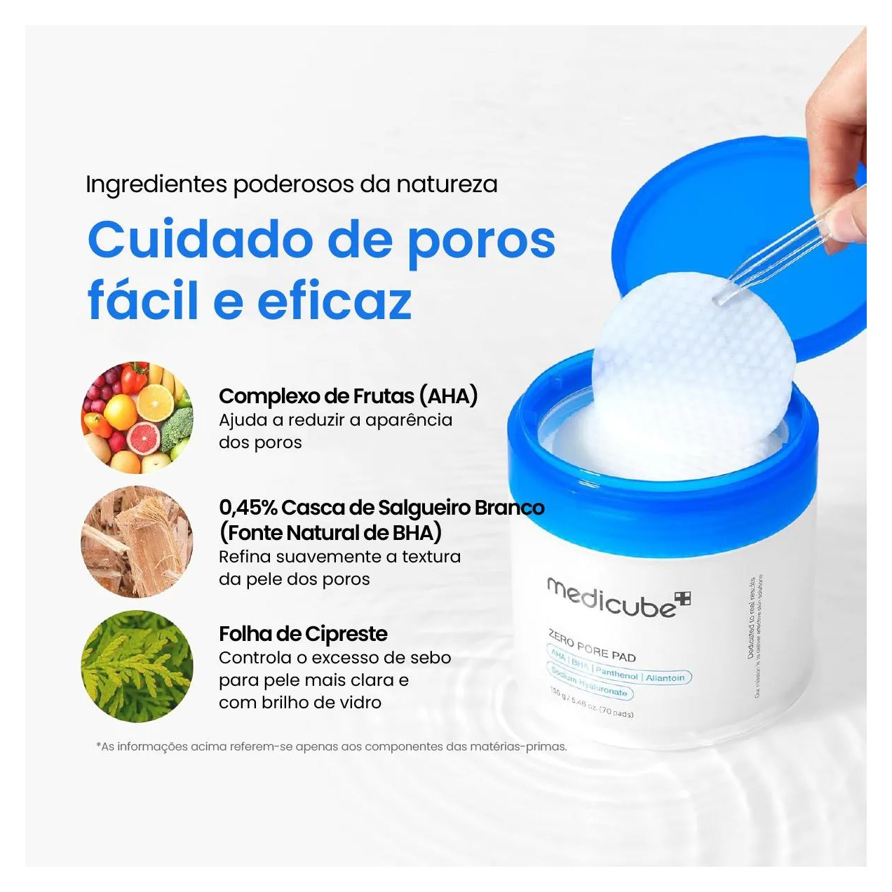 Tônico Facial em Disco Medicube Zero Pore Pad 70 Discos