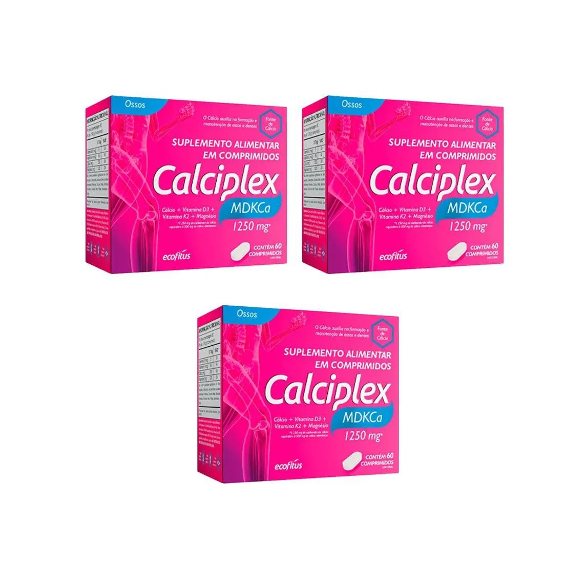 Calciplex Mdkca 1250Mg Kit 3 - 60 Cpr - Ecofitus