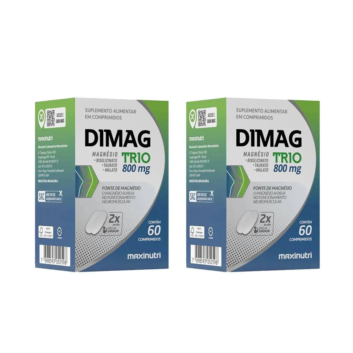 Kit 2 Dimag Trio Suplemento - 60 Cpr - Maxinutri
