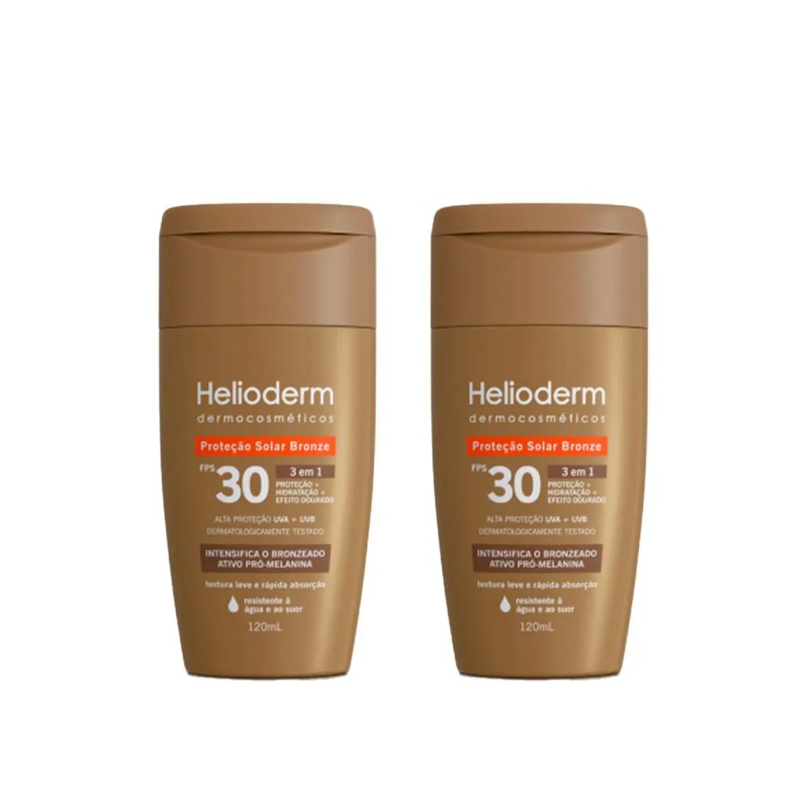 Kit 2 Protetor Helioderm Bronze Fps 30 - 120Ml - Kley Hertz