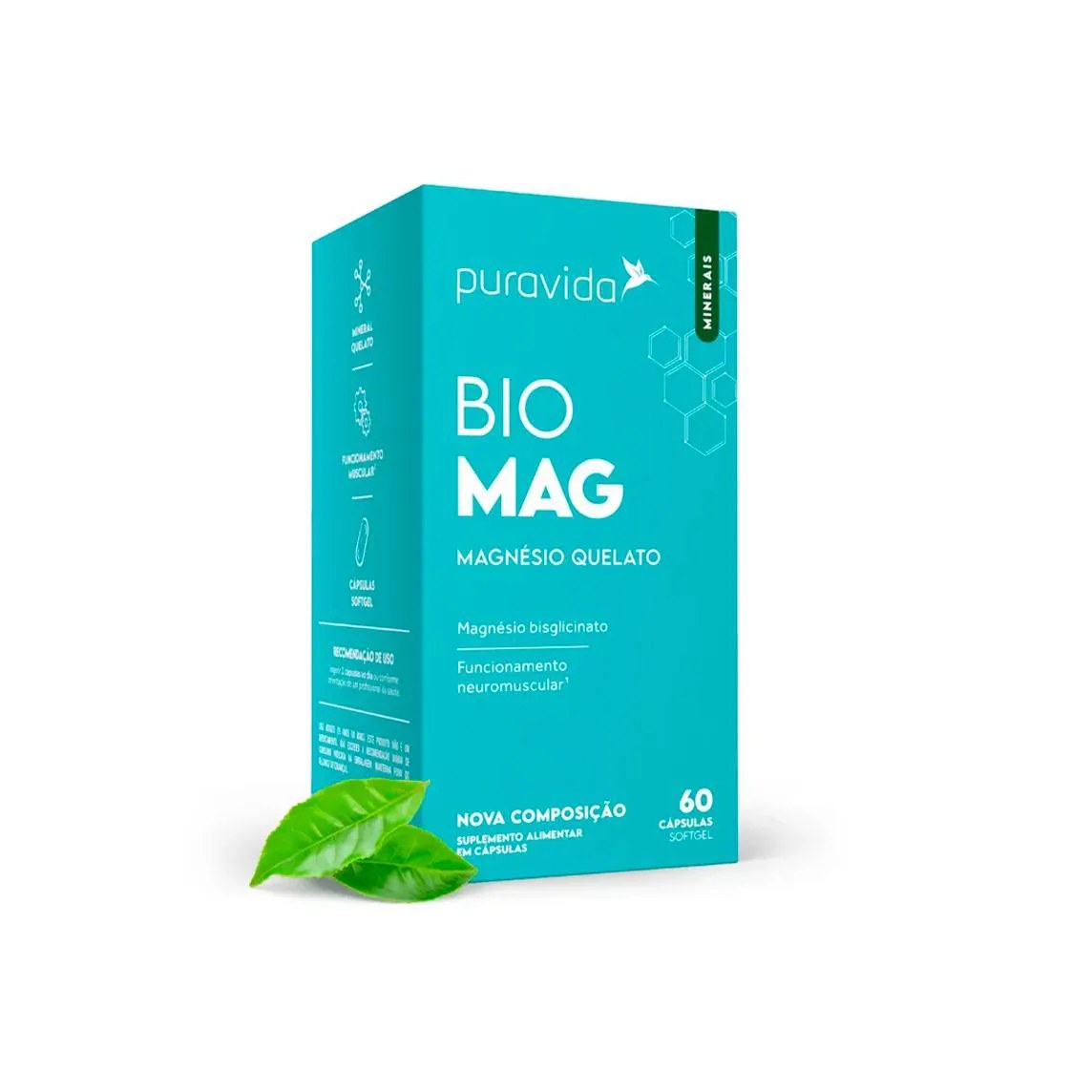Suplemento Bio-Mag Magnesio - 60 Caps - Puravida