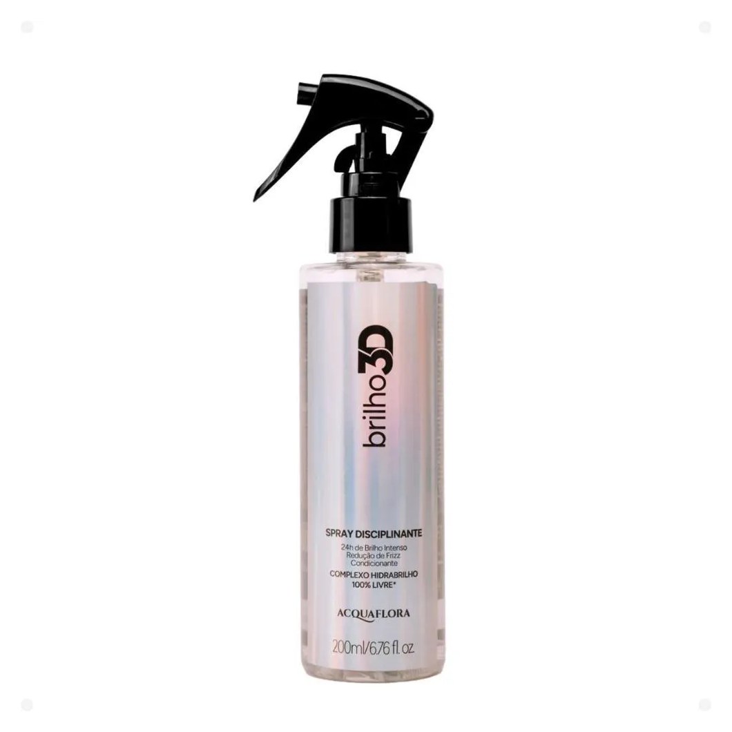 Spray Disciplinante Capilar Acquaflora Brilho 3D Proteção Térmica 200Ml