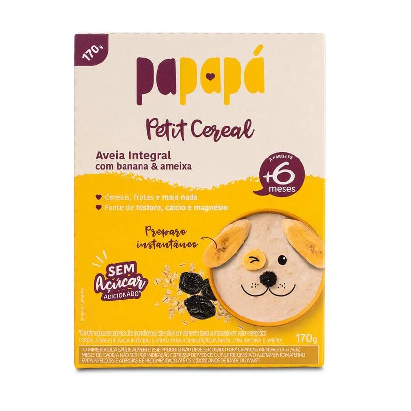 Cereal Infantil Aveia Banana Ameixa Papapá 170G