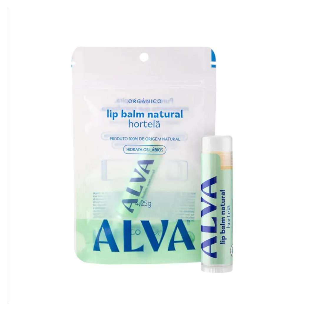 Lip Balm Natural Hortelã Alva 4,25G