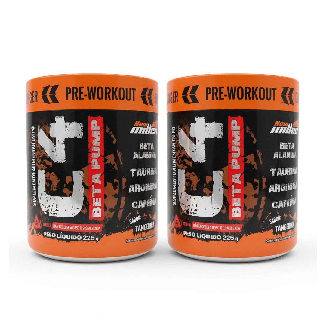 Kit 2 C4 Beta Pump Pre Workout Tangerina 225G Foco e Força