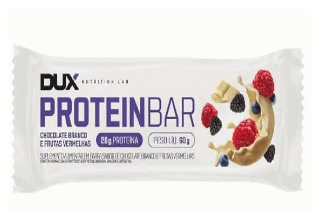 Dux Protein Bar (60G) - Vencimento 09/03/2026 - Sabor: Chocolate Branco C/ Frutas Vermelhas