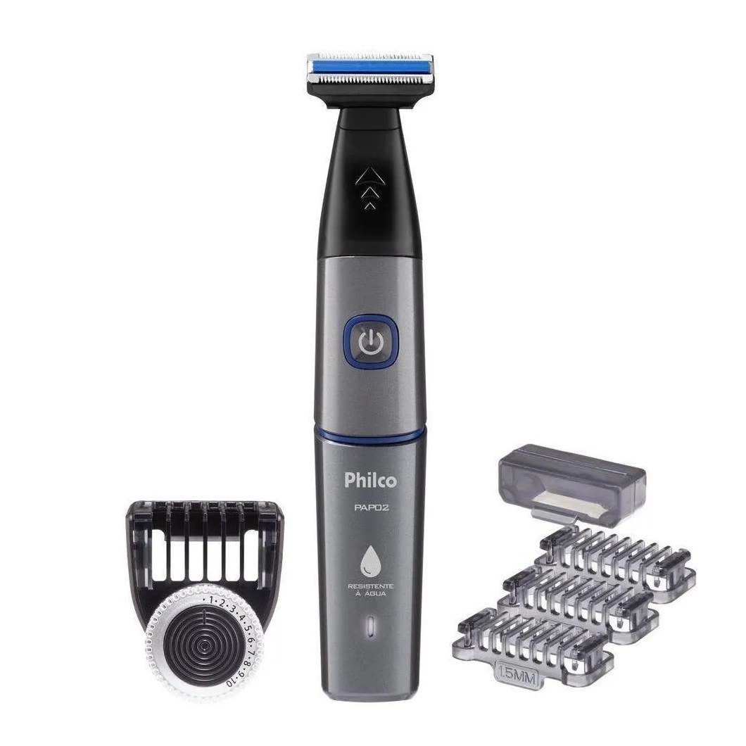 Aparador de Pelos Philco Bivolt 7 Acessórios Usb Pap02 Bivolt
