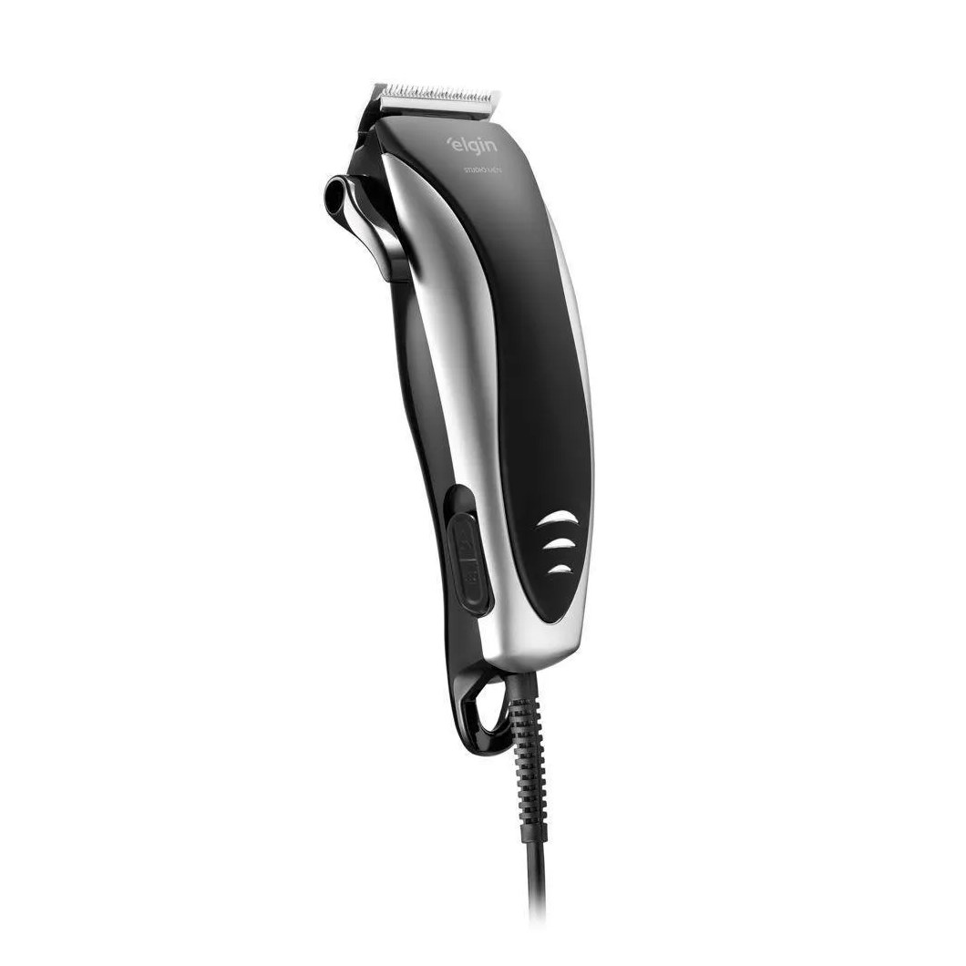Máquina de Cortar Cabelo Studio Men - 2 em 1 Cabelo e Barba Lâminas em Aço Inox Acessórios 110V