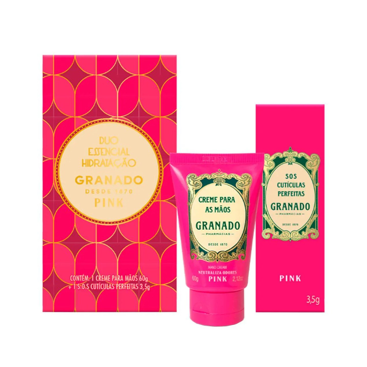 Kit Duo Essencial Hidratante Granado Pink Creme para Mãos 60g + SOS Cutículas 3,5g