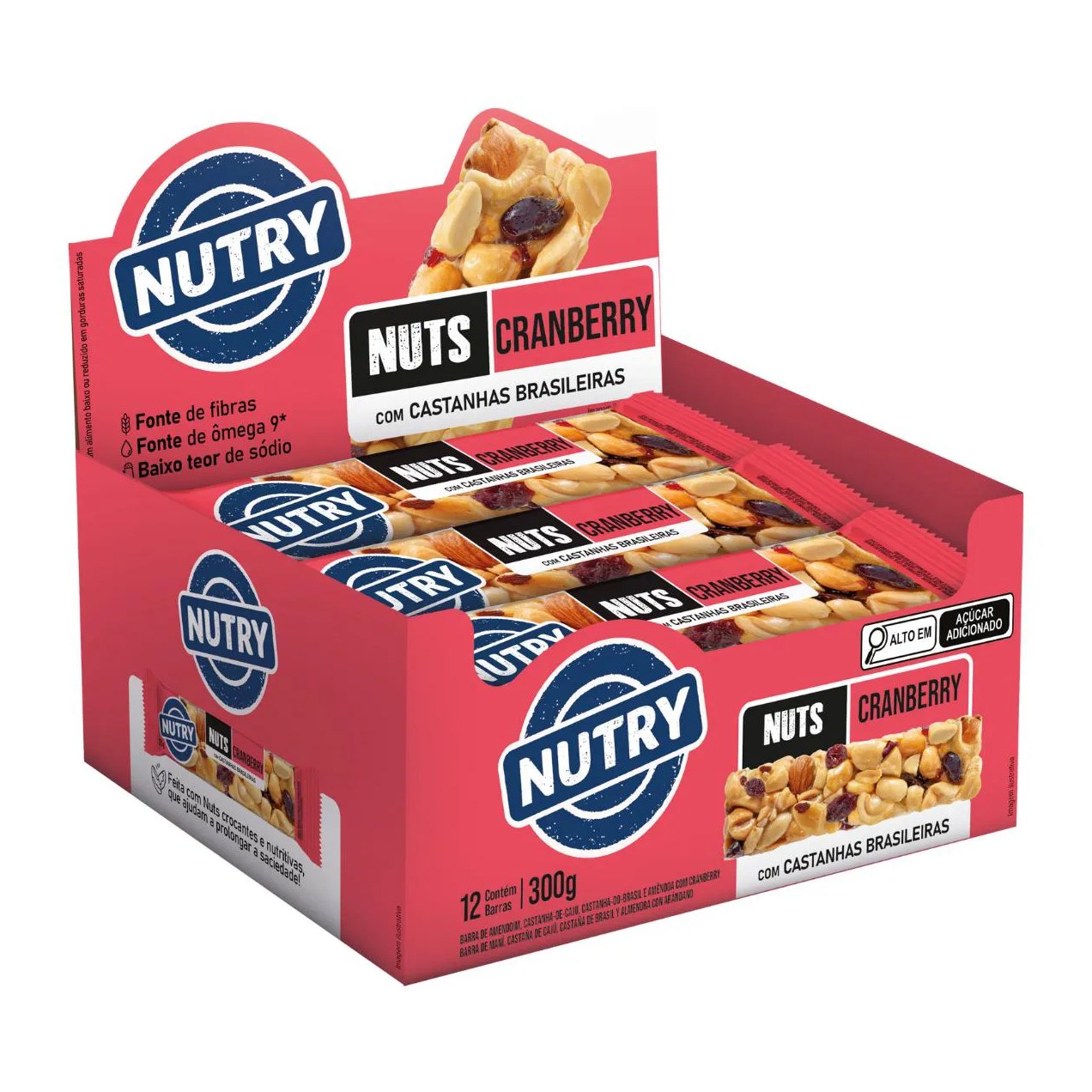 Barra de Nuts Nutry Cranberry 12 Unidades 25G