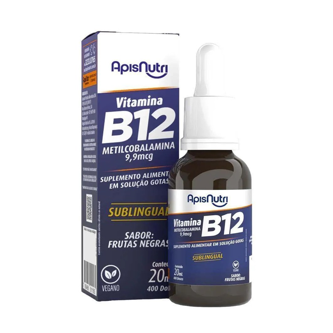 Vitamina B12 Apisnutri Sabor Frutas Negras 20Ml