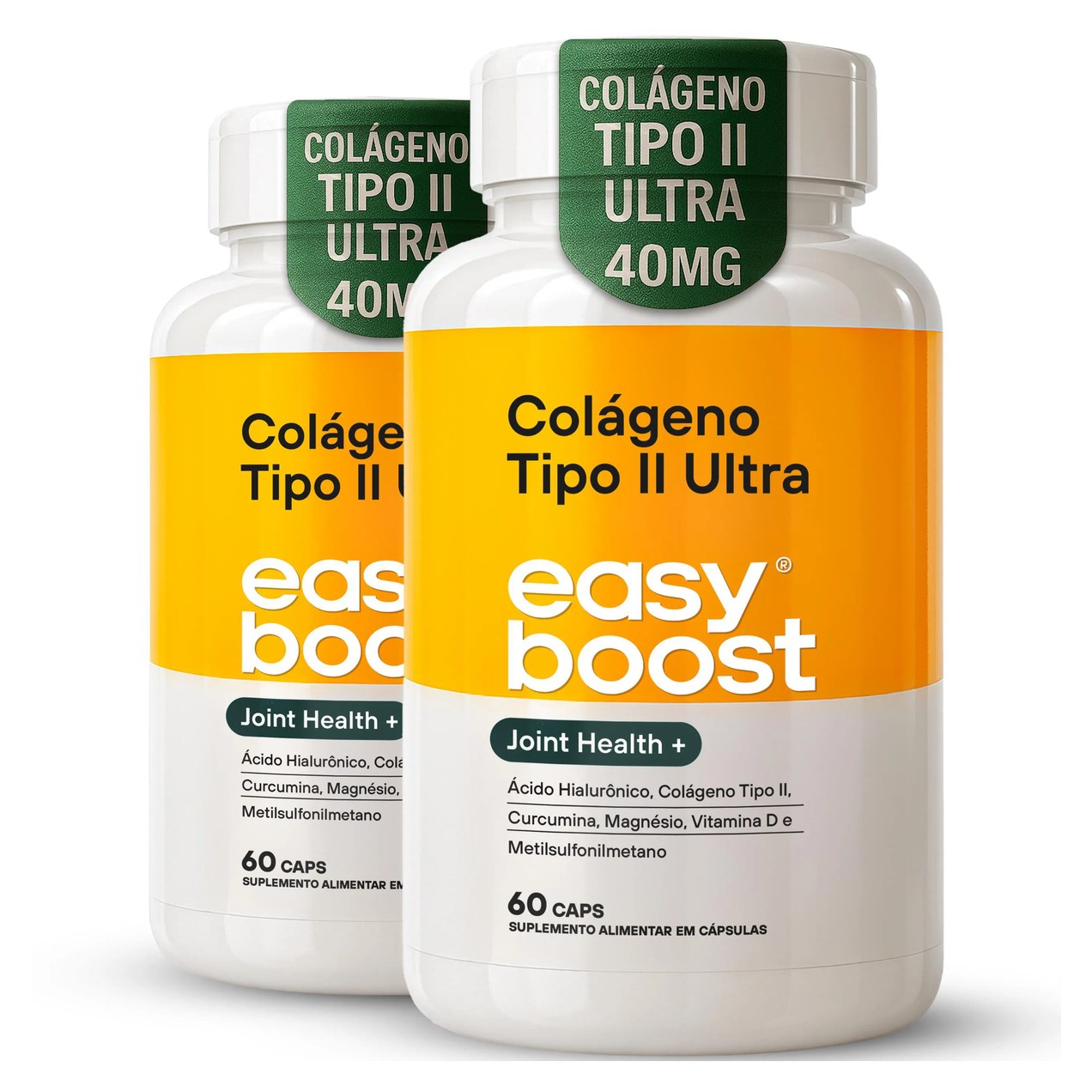 Colágeno Tipo 2 Ultra Easyboost D3 Hialurônico 120 cápsulas Kit 2x