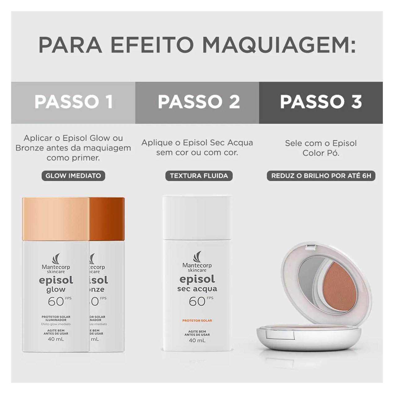 Protetor Solar Iluminador Episol Bronze FPS 60 40ml