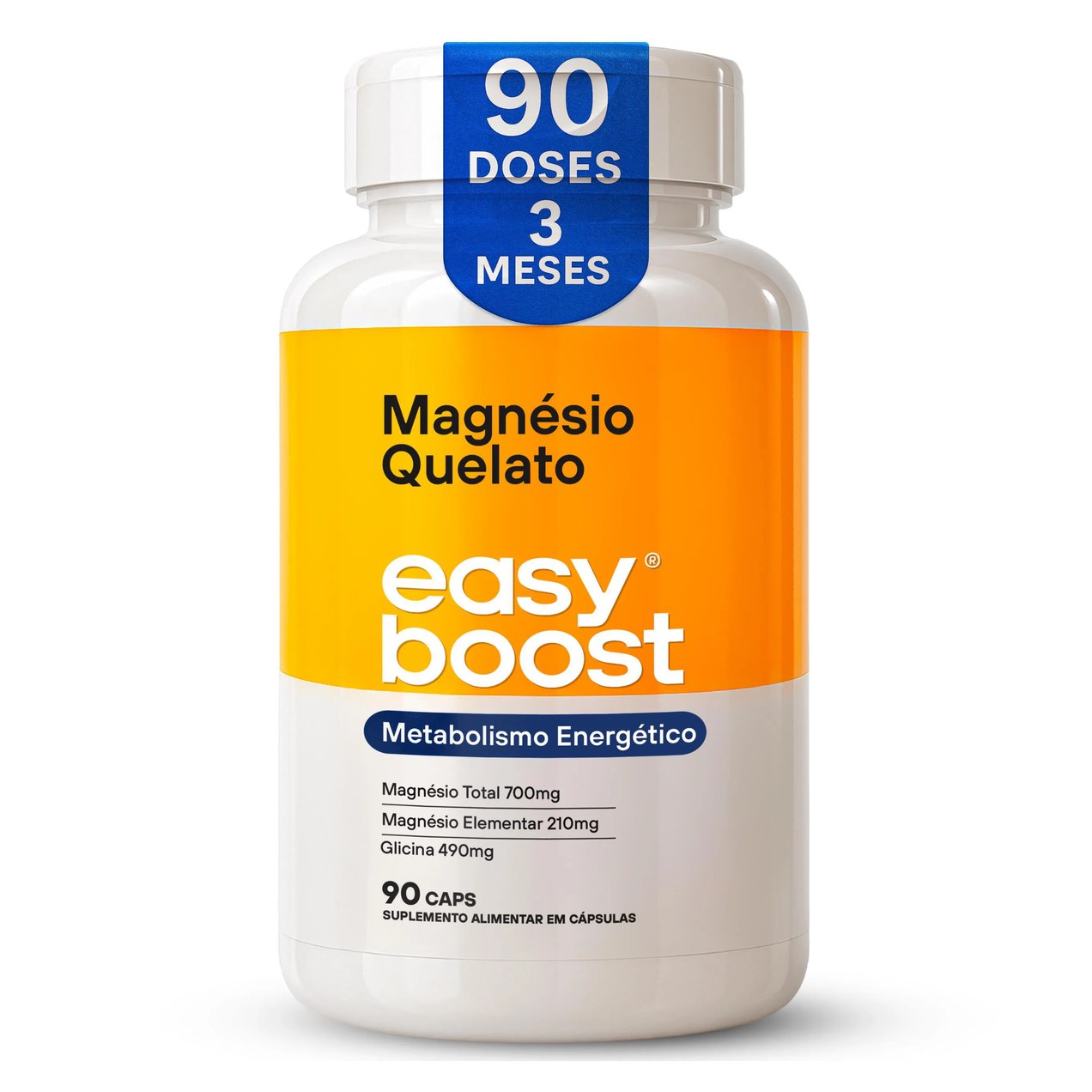 Magnésio Quelato Easy Boost Bisglicinato Quelado 90 cápsulas