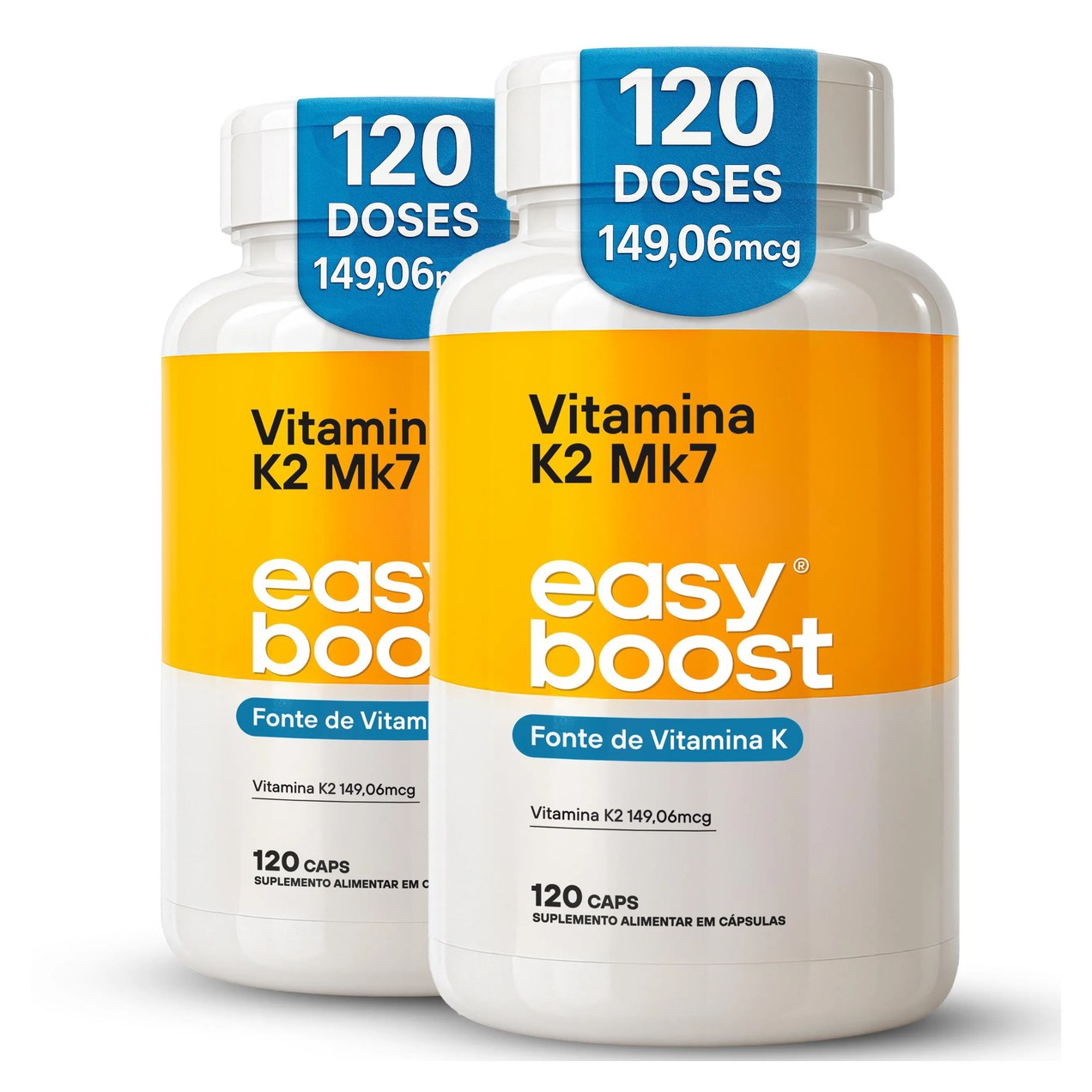 Vitamina K2 Mk7 Easy Boost 149,06mcg Kit 2x 240 cápsulas