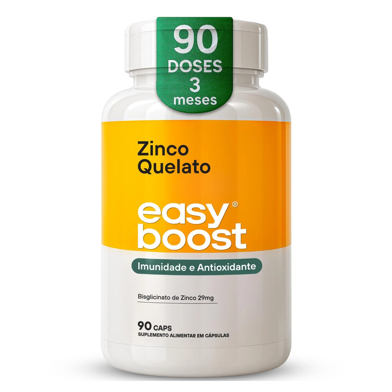 Zinco Quelato Easy Boost Bisglicinato 100% 29mg 90 Capsulas