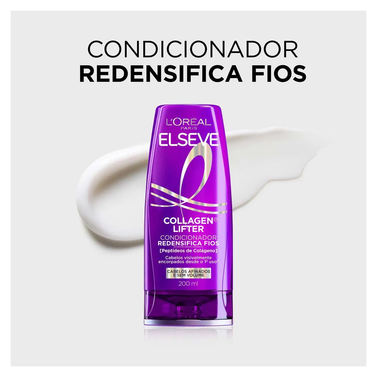 Condicionador Redensifica Fios Elseve Colágeno Lifter Redensificação e Maciez com Peptídeos de Colágeno 200ml