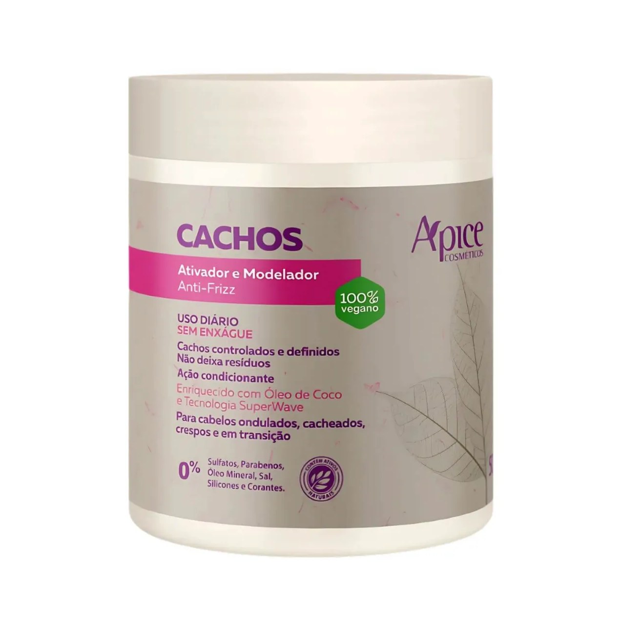 Ativador e Modelador Anti-frizz Ápice Cachos 500g