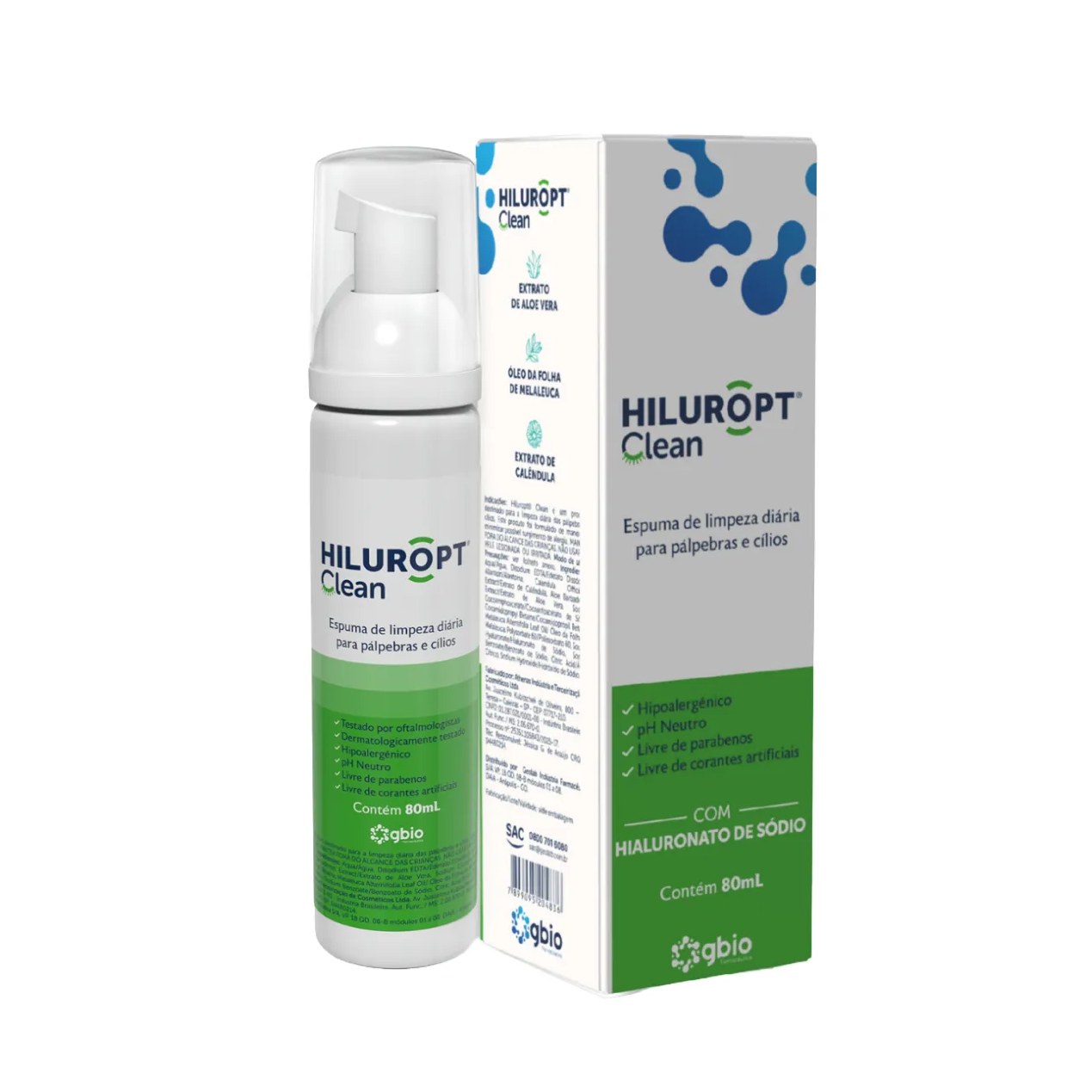 Hiluropt Clean Espuma para Limpeza das Pálpebras e Cílios 80ml
