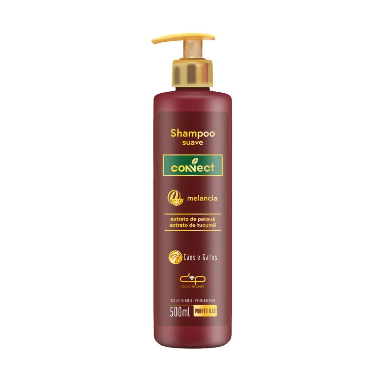 Shampoo Suave Connect Melancia 500Ml Pronto Uso - Dolce Pet