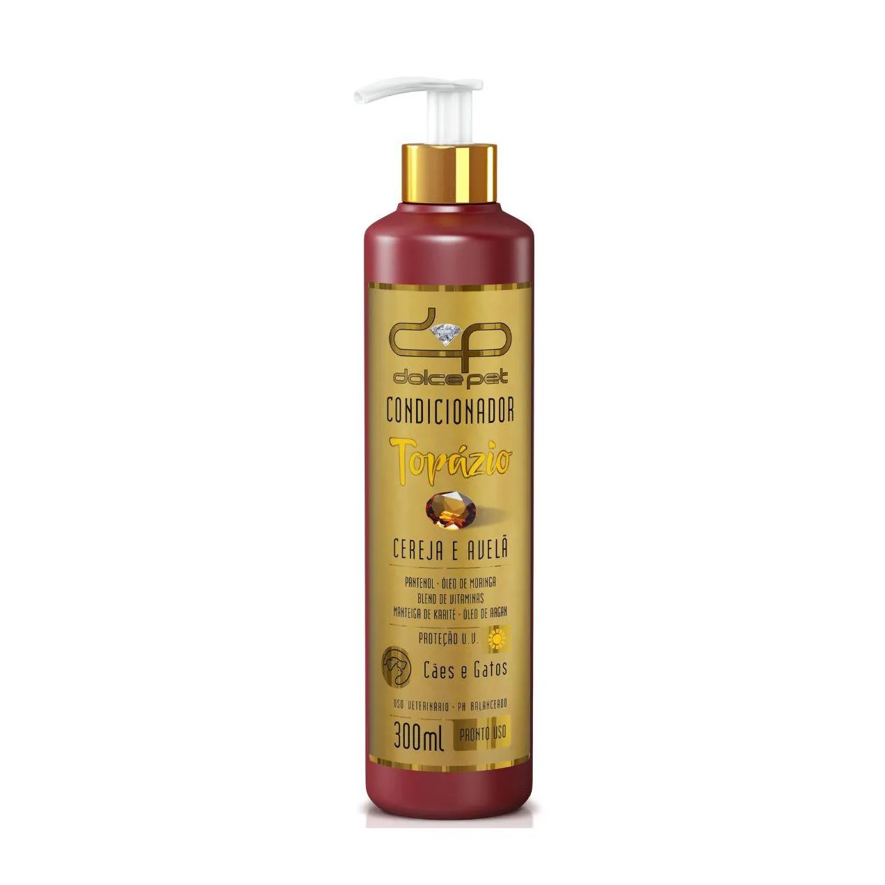 Kit Dolce Pet Shampoo Clareador Tonalizante + Condicionador Topázio + Deo Colônias Cereja e Avelã Cães e Gatos