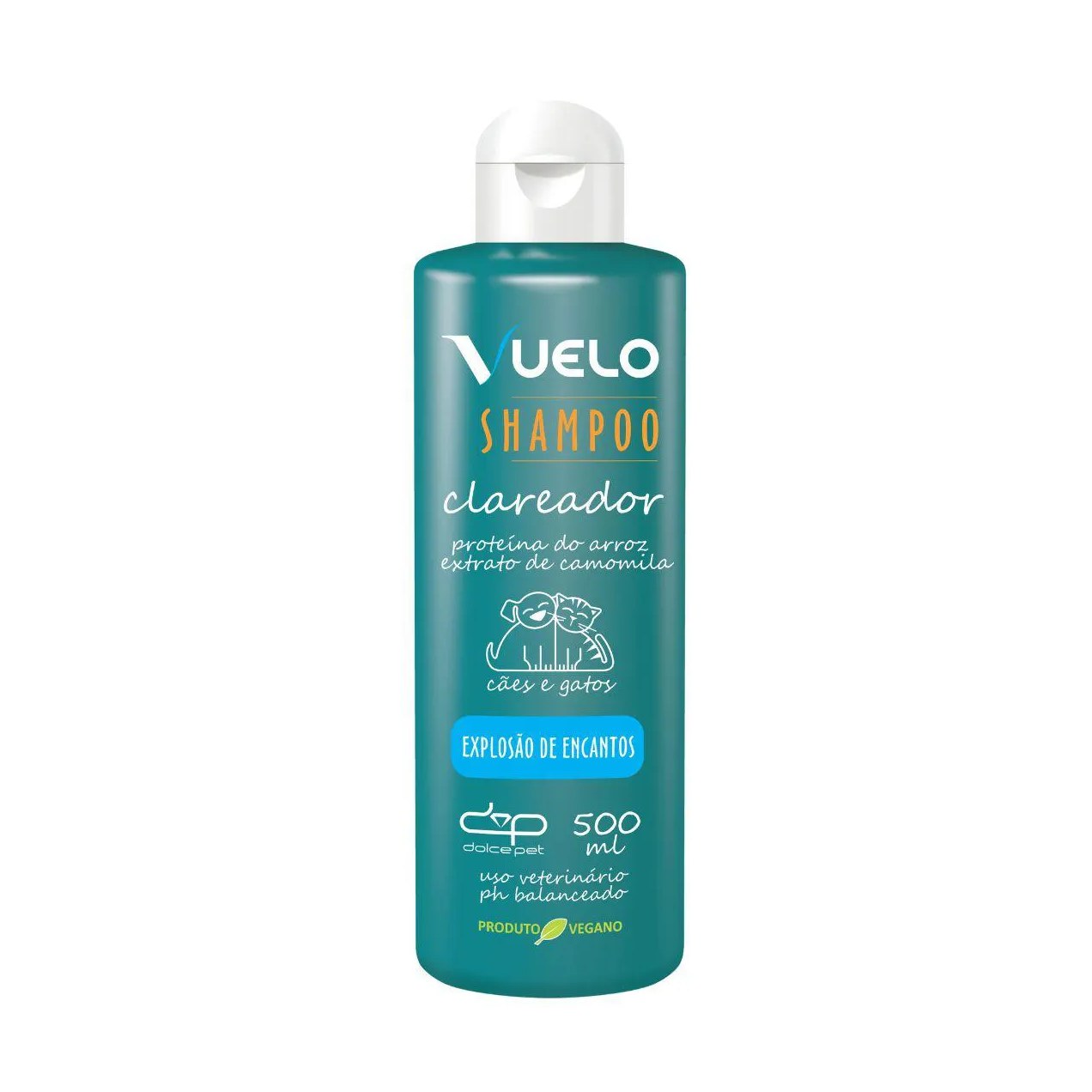 Kit Vuelo Shampoo Clareador + Leave-In Explosão de Encantos para Cães e Gatos