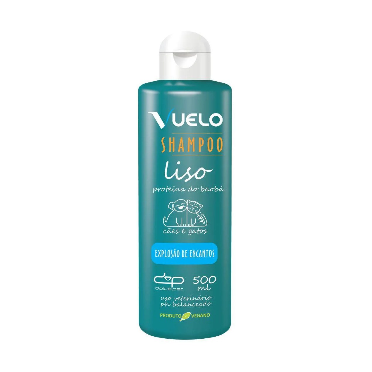 Kit Vuelo Shampoo Liso +Leave-In Explosão de Encantos para Cães e Gatos