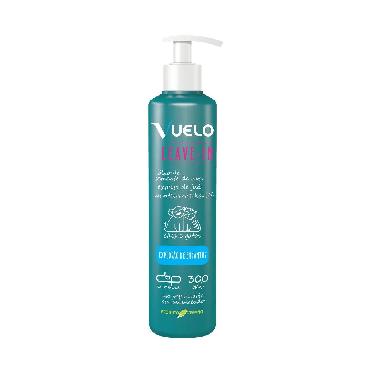 Kit Vuelo Shampoo Liso +Leave-In Explosão de Encantos para Cães e Gatos