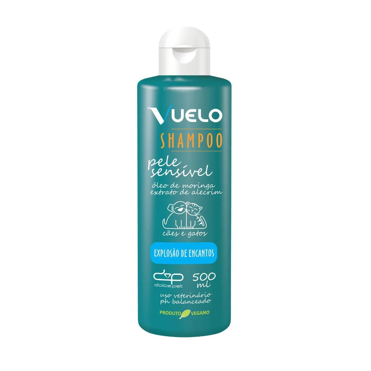 Shampoo Vuelo Pele Sensível Explosão de Encantos para Cães e Gatos 500Ml