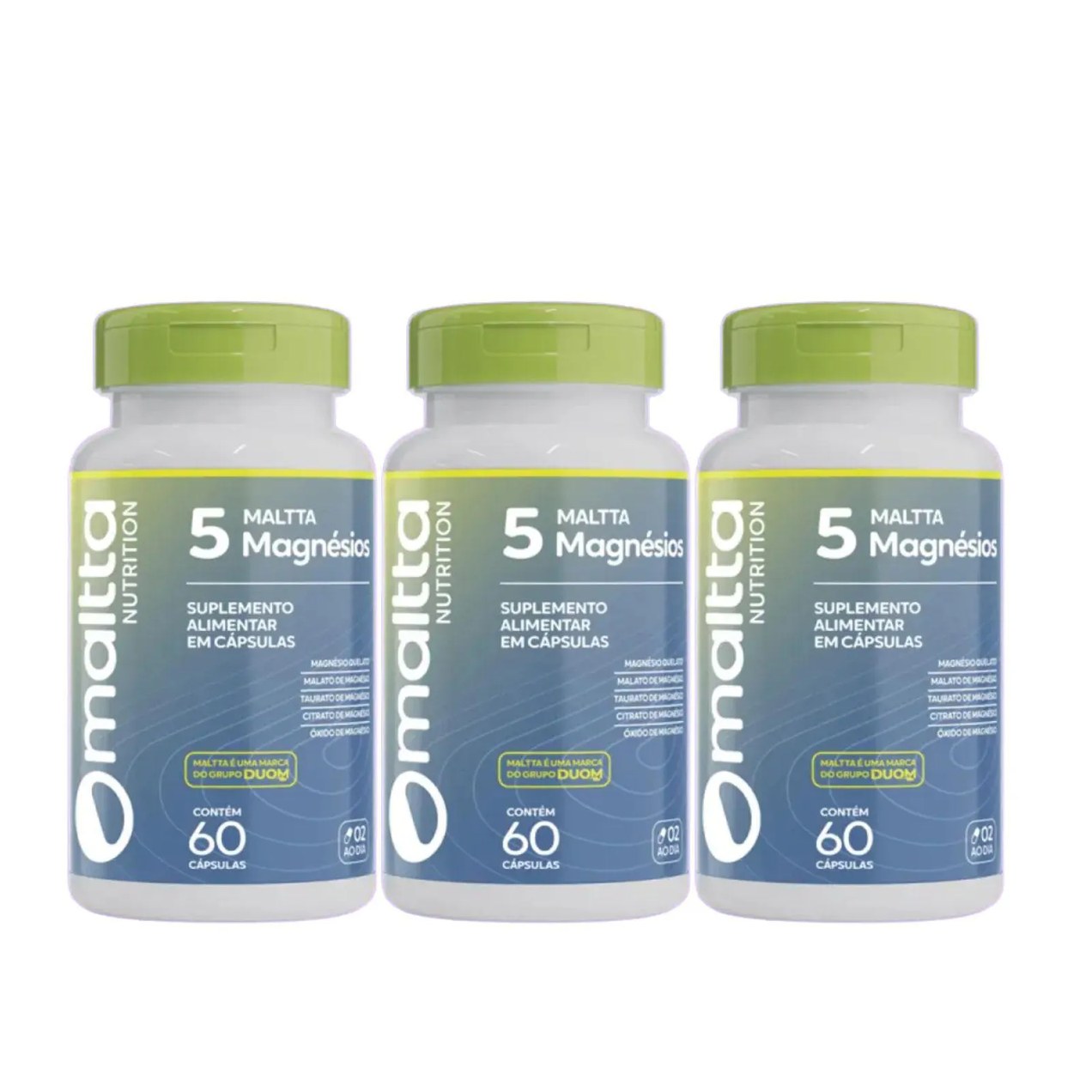 Kit C3 Suplemento Alimentar Magnésio 5 com 60 Cápsulas – Maltta Nutrition