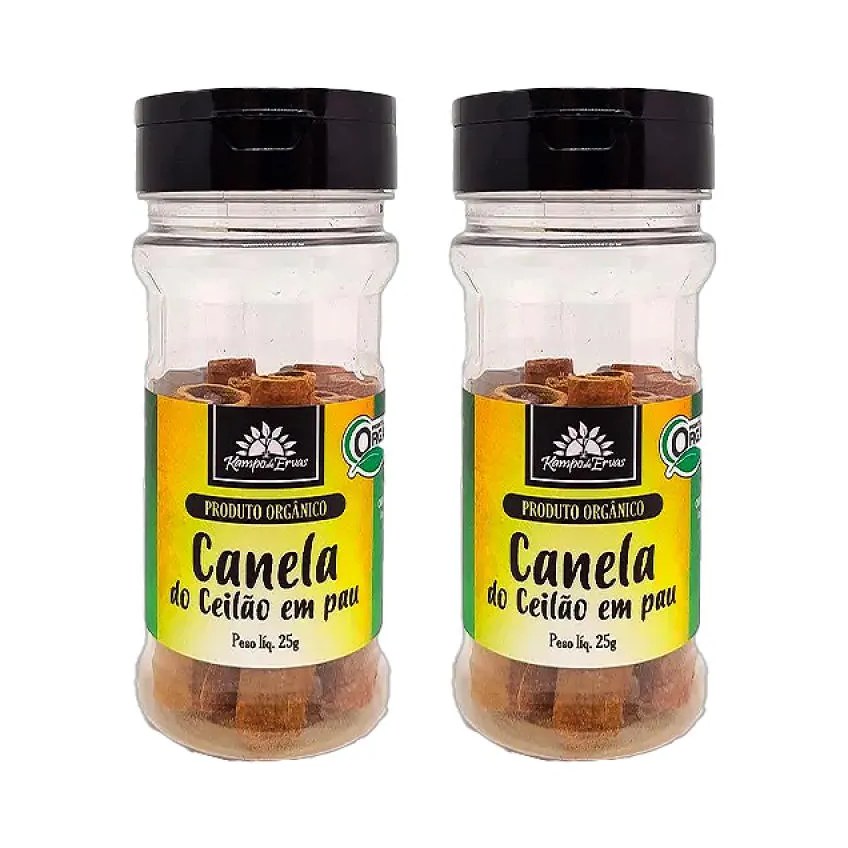 Kit 2X: Canela do Ceilão em Pau Orgânica Kampo de Ervas 25G