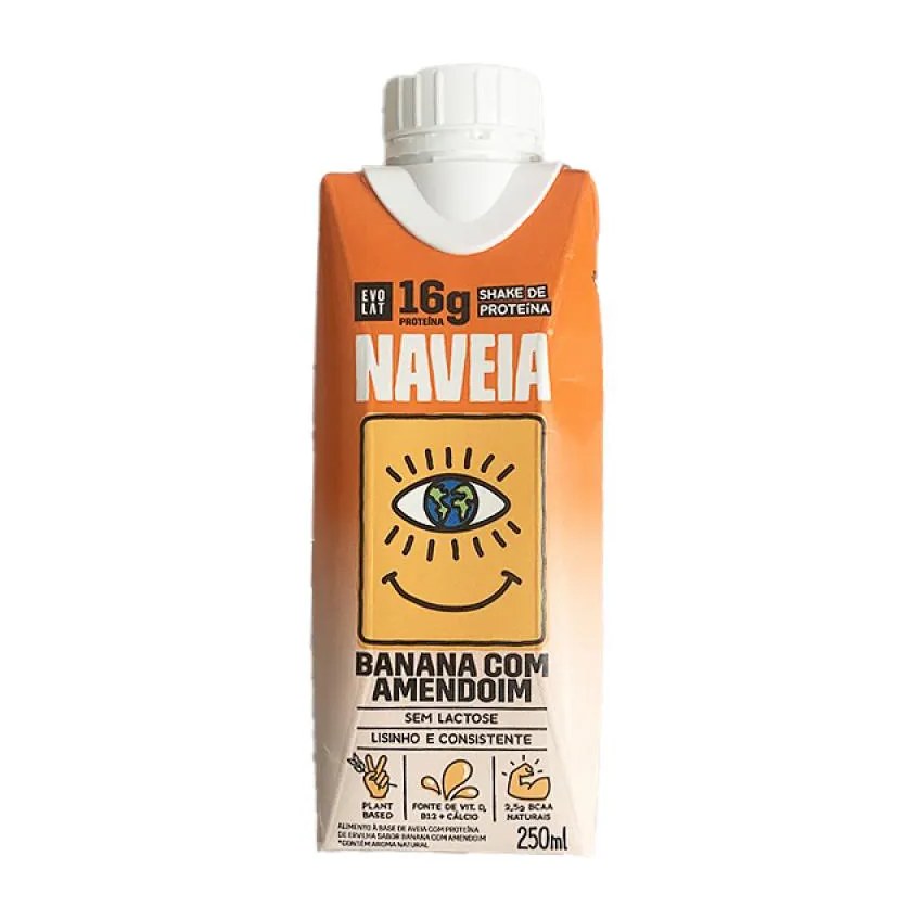 Shake Proteico Vegano Banana com Amendoim Naveia 250Ml