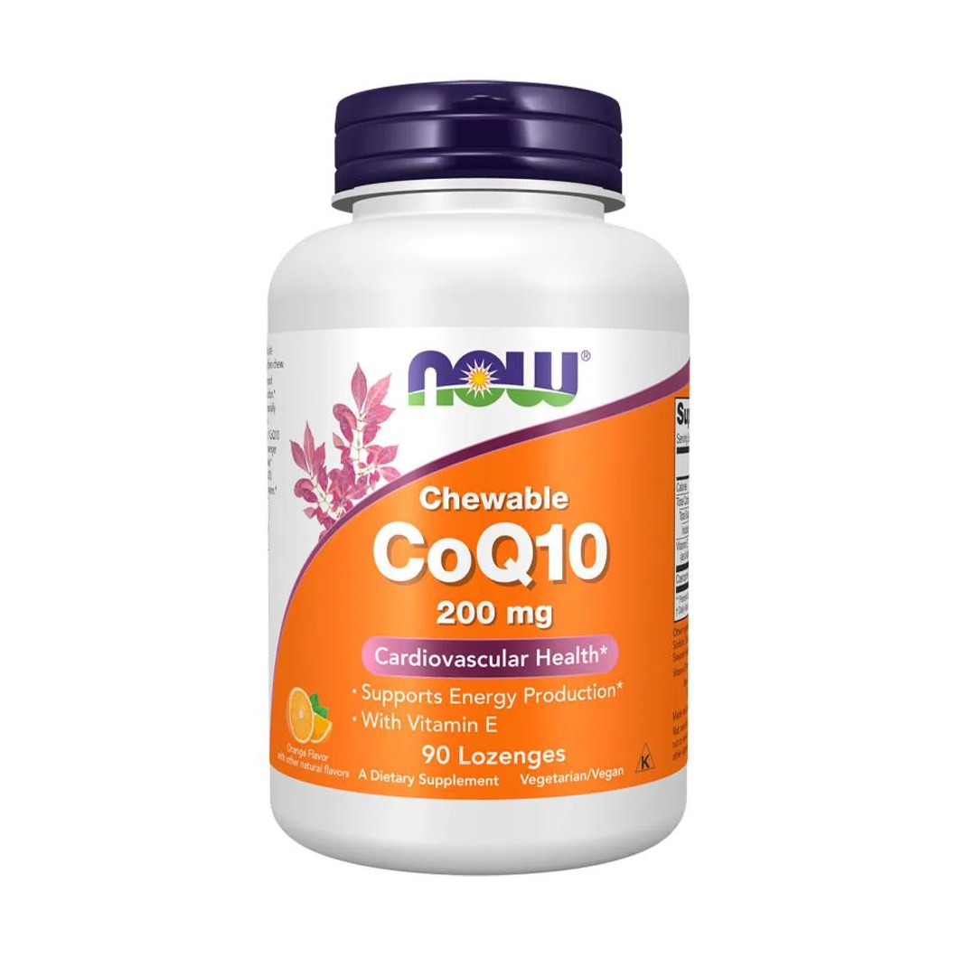 Coq10 200Mg Vitamina e Now Foods 90 Pastilhas Suplemento