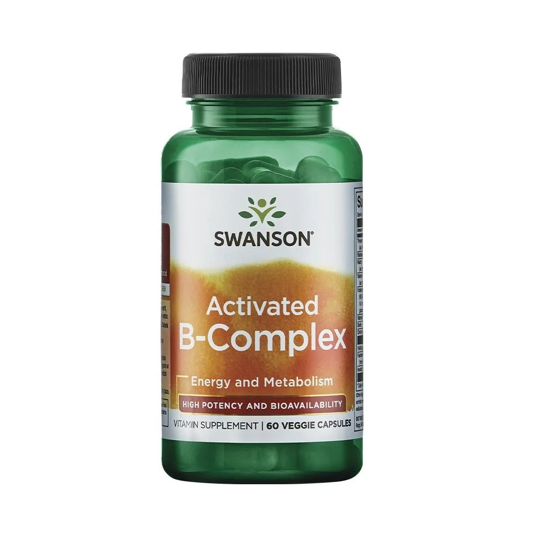 Swanson Activated B-Complex - High Potency And Bioavailability 60 Veg Caps Swu1070