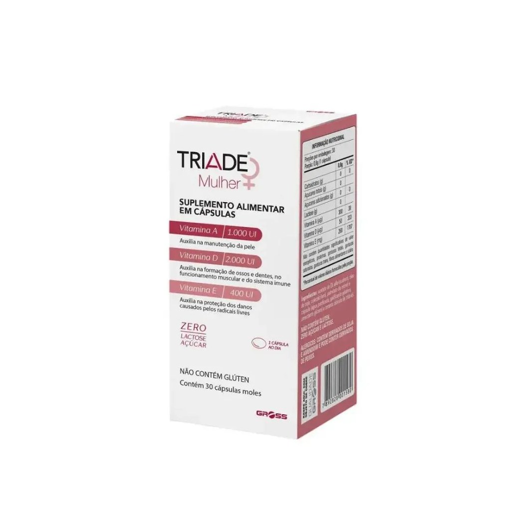 Triade Mulher Suplemento 30 Cápsulas Moles - Gross