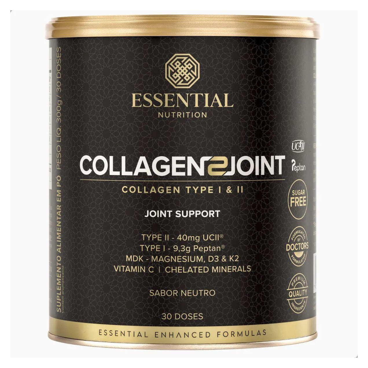Collagen 2 Joint Articulações Lata 300G Essential Nutrition Neutro