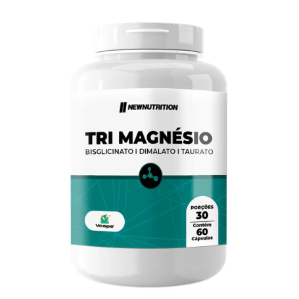 Tri Magnésio 300Mg 60 Capsulas New Nutrition Natural