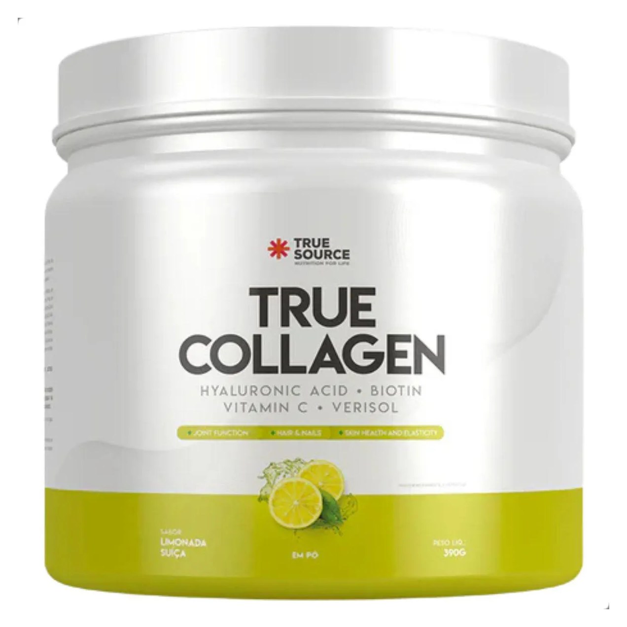 True Collagen Saúde e Beleza Pele Cabelo e Unha 390G True Limonada Suiça