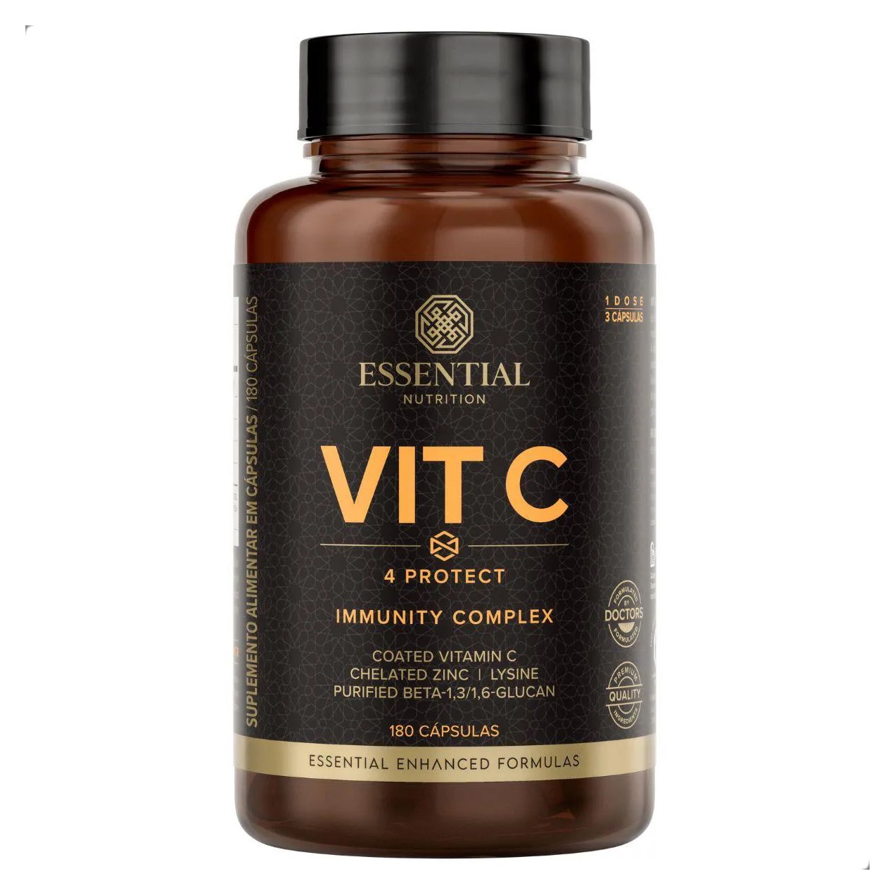 Vit C Vitamina C Immunity 4 Protect 180 Capsulas Essential Natural