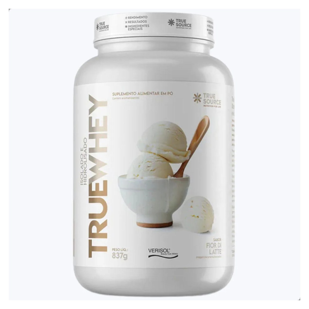 True Whey Protein Hidrolisado e Isolado 837G - True Source Fior DI Latte