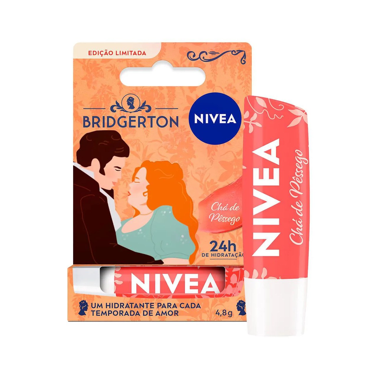 Hidratante Labial Nivea Bridgerton Chá de Pêssego 4,8g