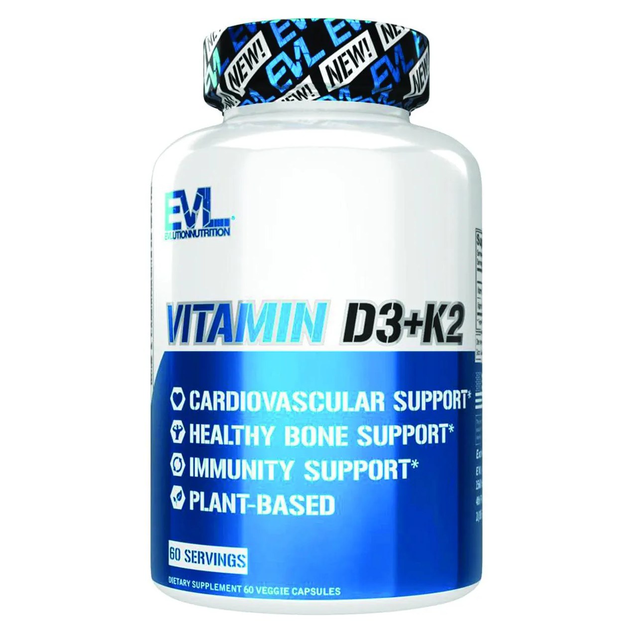 Vitamina K2 D3 60 Vcaps Evlution Nutrition