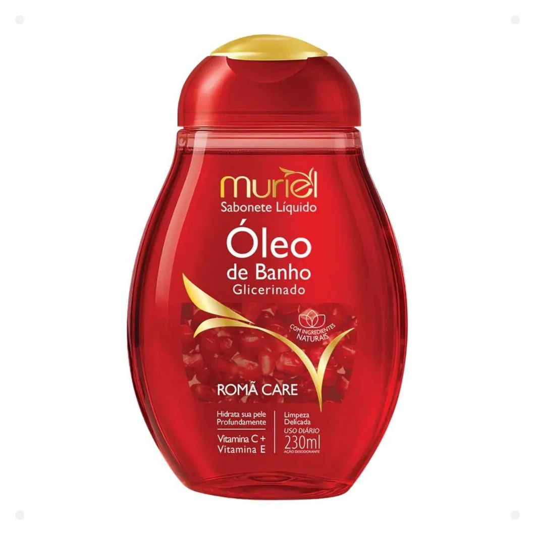 Sabonete Líquido Muriel Óleo de Banho Glicerinado Romã Care 230Ml