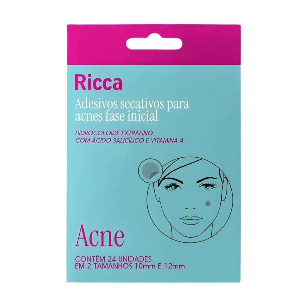 Adesivos Secativos para Acnes Ricca Fase Inicial com 24 Unidades Cód. 3866