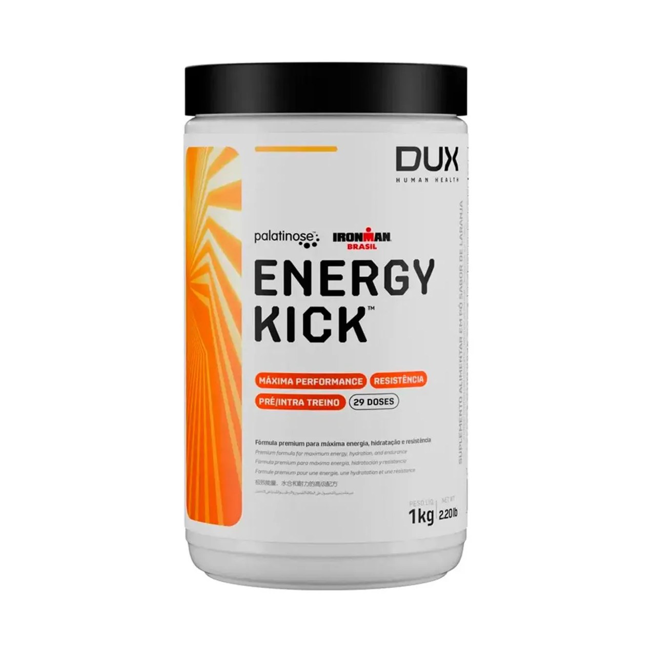 Intra Treino Energy Kick com Palatinose 1Kg Sabor Abacaxi Dux Human Health