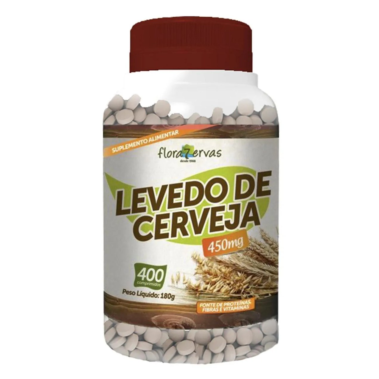 Levedo de Cerveja 450Mg Pote 400 Comprimidos SEM Sabor