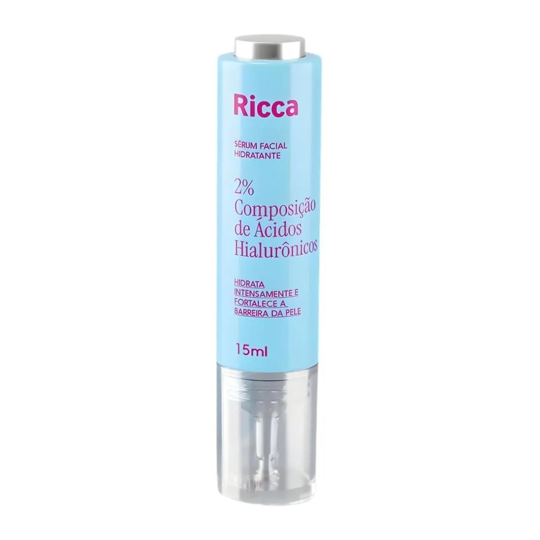 Sérum Facial Hidratante Ricca 2% de Ácidos Hialurônicos 15Ml