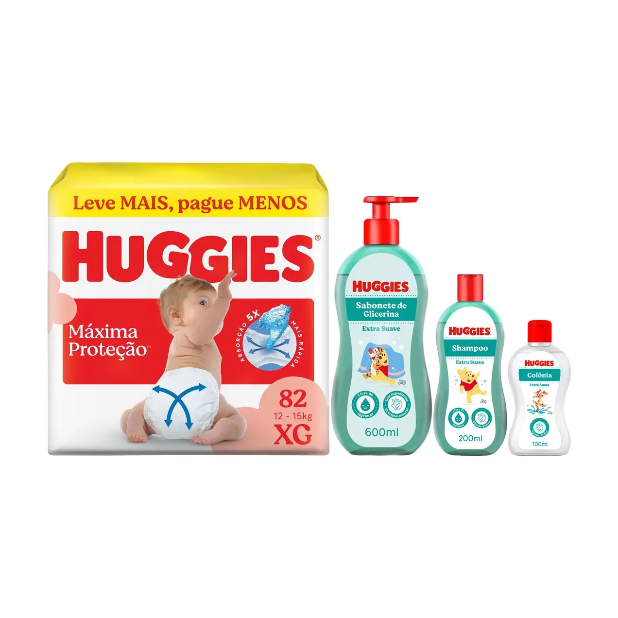 Kit Chá de Bebê Huggies XG Fralda e Banho